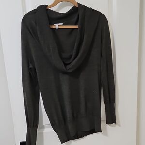 Halogen Olive Green Cowl Neck Sweater, Size L